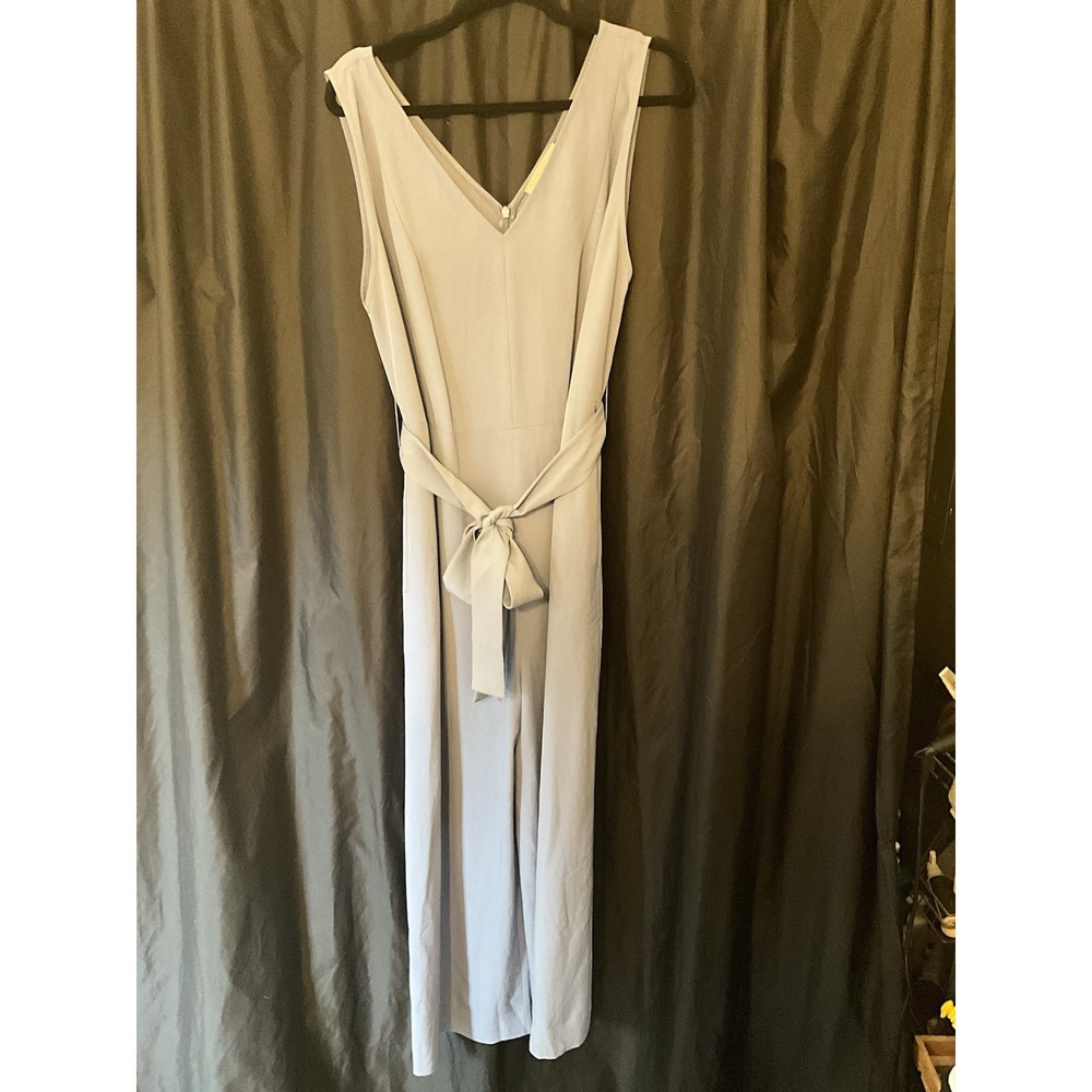 Everlane Cotton Jumpsuit Size 14 Dusty Blue Structured Sleeveless One Piece